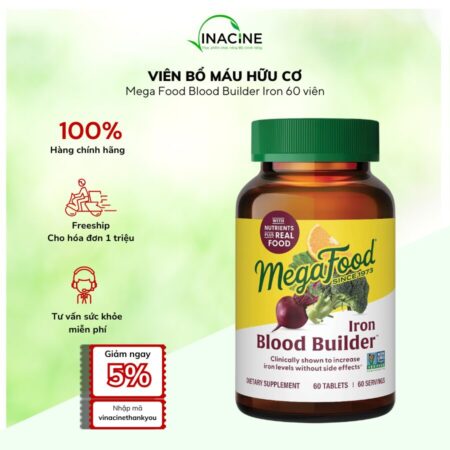 Viên Bổ Máu Hữu Cơ Mega Food Blood Builder Iron 60 viên