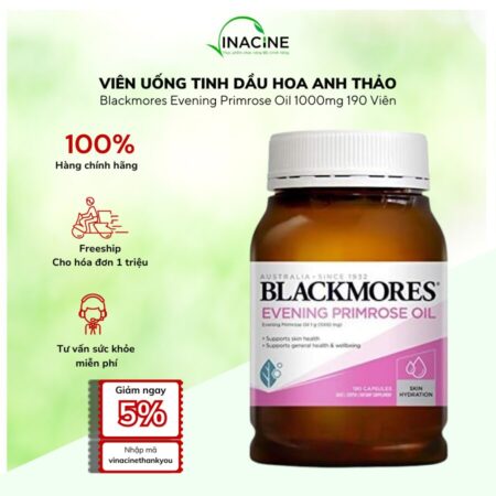 Blackmores Evening Primrose Oil 1000mg 190 Viên – Cân Bằng Nội Tiết Nữ