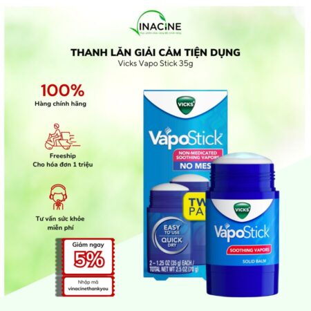 Thanh Lăn Giải Cảm Tiện Dụng Vicks Vapo Stick 35g