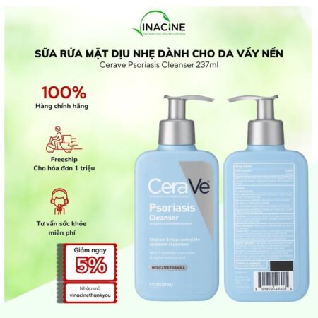Sữa Rửa Mặt Dịu Nhẹ Dành Cho Da Vẩy Nến Cerave Psoriasis Cleanser 237ml