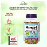 Viên Dầu Cá Hỗ Trợ Não, Tim Mạch Webber Naturals Triple Strength Omega 3 80 viên