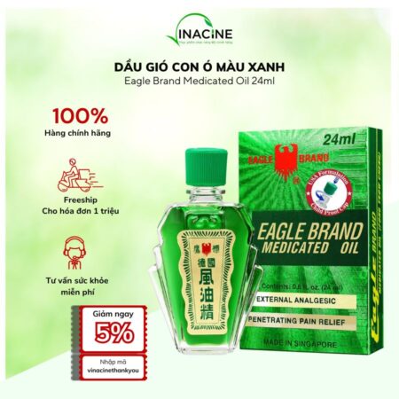 Dầu Gió Xanh Con Ó Eagle Brand Medicated Oil 24ml