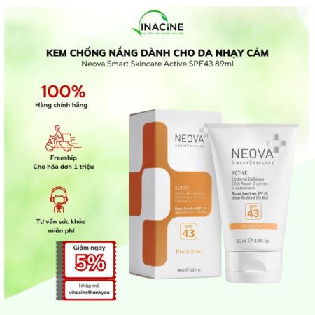 Kem Chống Nắng Dành Cho Da Nhạy Cảm Neova Smart Skincare Active SPF43 89ml