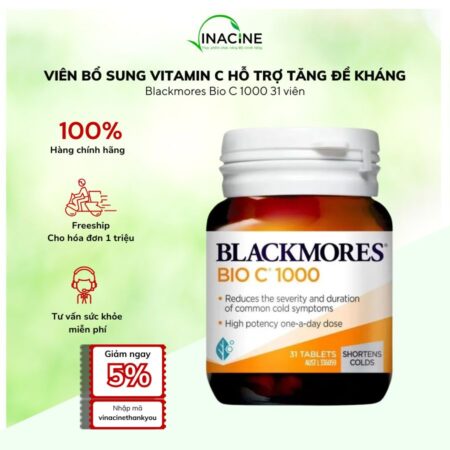 Viên Bổ Sung Vitamin C Tăng Đề Kháng Blackmores Bio C 1000mg 31 Viên