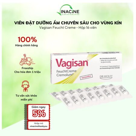 Viên Đặt Dưỡng Ẩm Chuyên Sâu Cho Vùng Kín Vagisan Feucht Creme Hộp 16 Viên