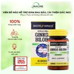 Viên Bổ Não Hỗ Trợ Giảm Đau Đầu, Cải Thiện Giấc Ngủ Mason Natural Ginkgo Biloba 60 viên