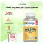 Viên Uống Bổ Sung Magie Hữu Cơ Hấp Thu Cao Solaray Magnesium Glycinate 350mg 120 viên