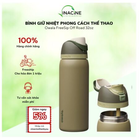 Bình Giữ Nhiệt Phong Cách Thể Thao Owala FreeSip Road Off 24oz