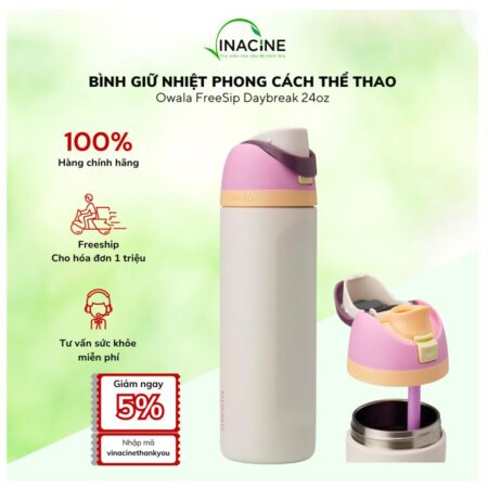 Bình Giữ Nhiệt Phong Cách Thể Thao Owala FreeSip Day Break 24oz