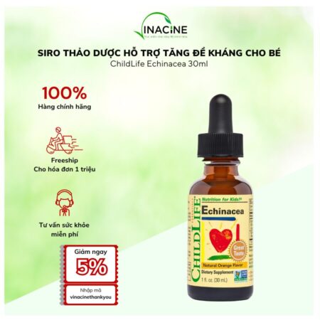Siro Thảo Dược Hỗ Trợ Tăng Đề Kháng Cho Bé ChildLife Echinacea 30ml