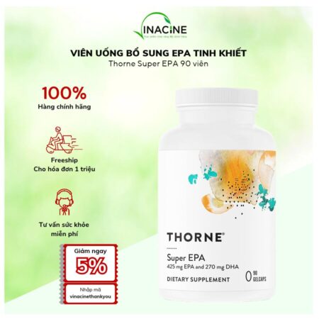 Viên Uống Bổ Sung EPA Tinh Khiết Thorne Super EPA 90 viên