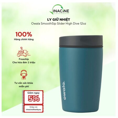 Ly Giữ Nhiệt Owala SmoothSip Slider High Dive 12oz